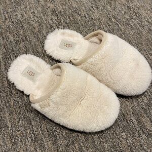 UGG Women's Fluffette Wool Shearling Slip-On Slipper Faux Fur US Size 9